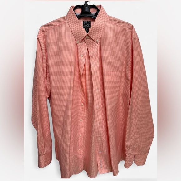 Jos. A. Bank Other - Mens Jos. A. Bank XL Coral orange plaid checkered suit button down long sleeve